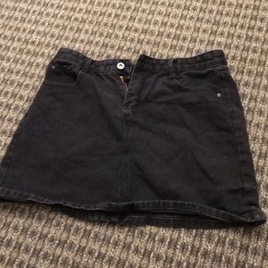 black denim skirt